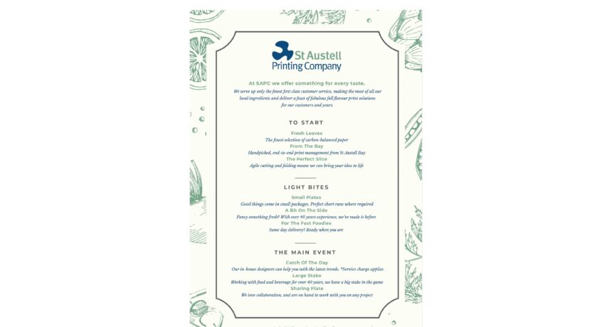 Menus to Tempt Tastebuds